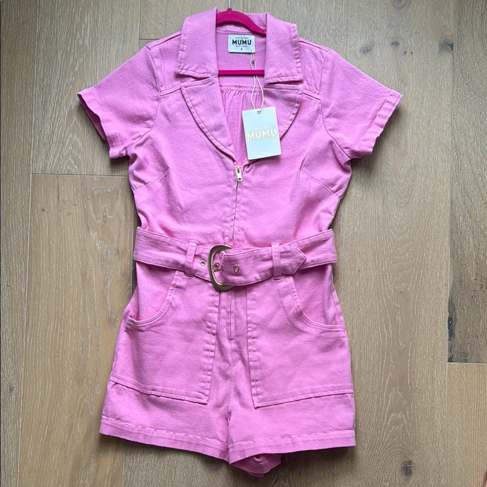 Show Me Your MuMu Pink Romper Effortlessly Stylish - Picture 4 of 6